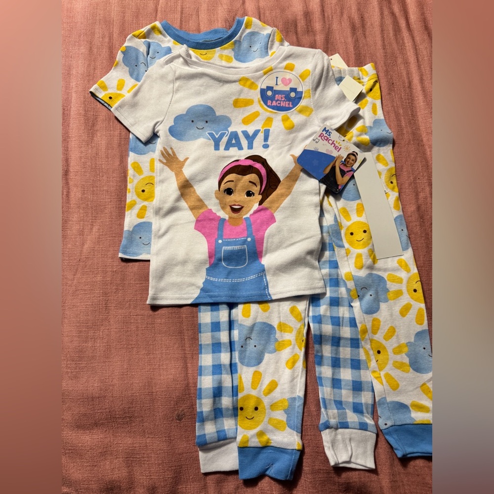 Toddler Girls Ms. Rachel 4 pc Snug Fit Pajama Set - 4T